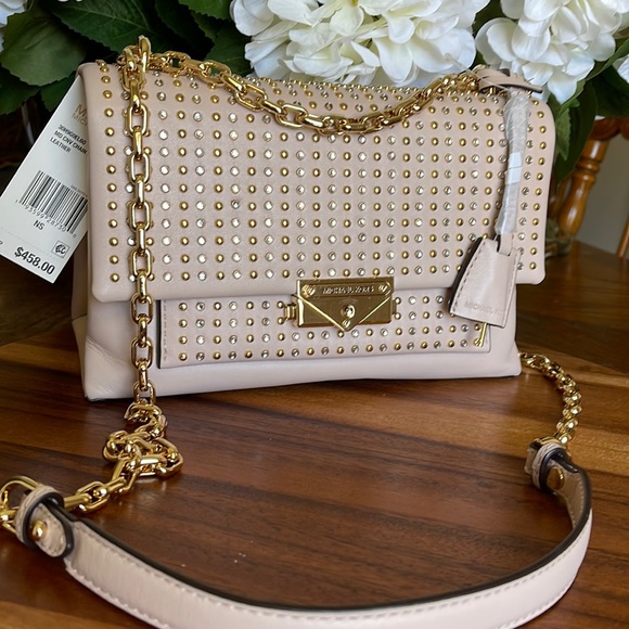 Micheal kors Studded Leather Chain Shoulder Bag - Picture 8 of 16